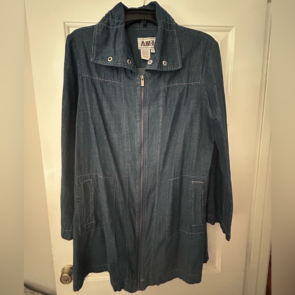 Dark Denim Zip-Front Women's Jacket